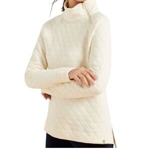 t by talbots pullover womens 3x cream asymmetrical zip quilted neutral active